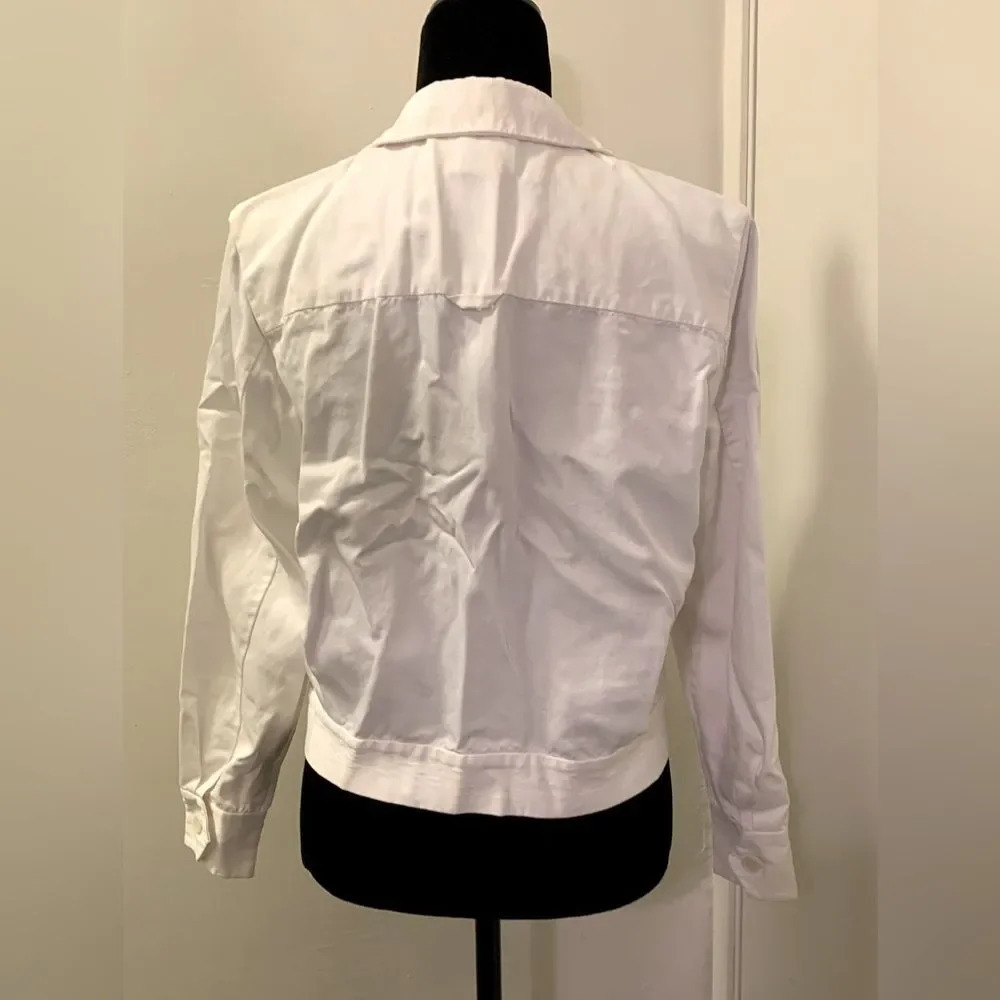 A/X ARMANI EXCHANGE Zip Up Logo Jacket‎ in White - Picture 5 of 11